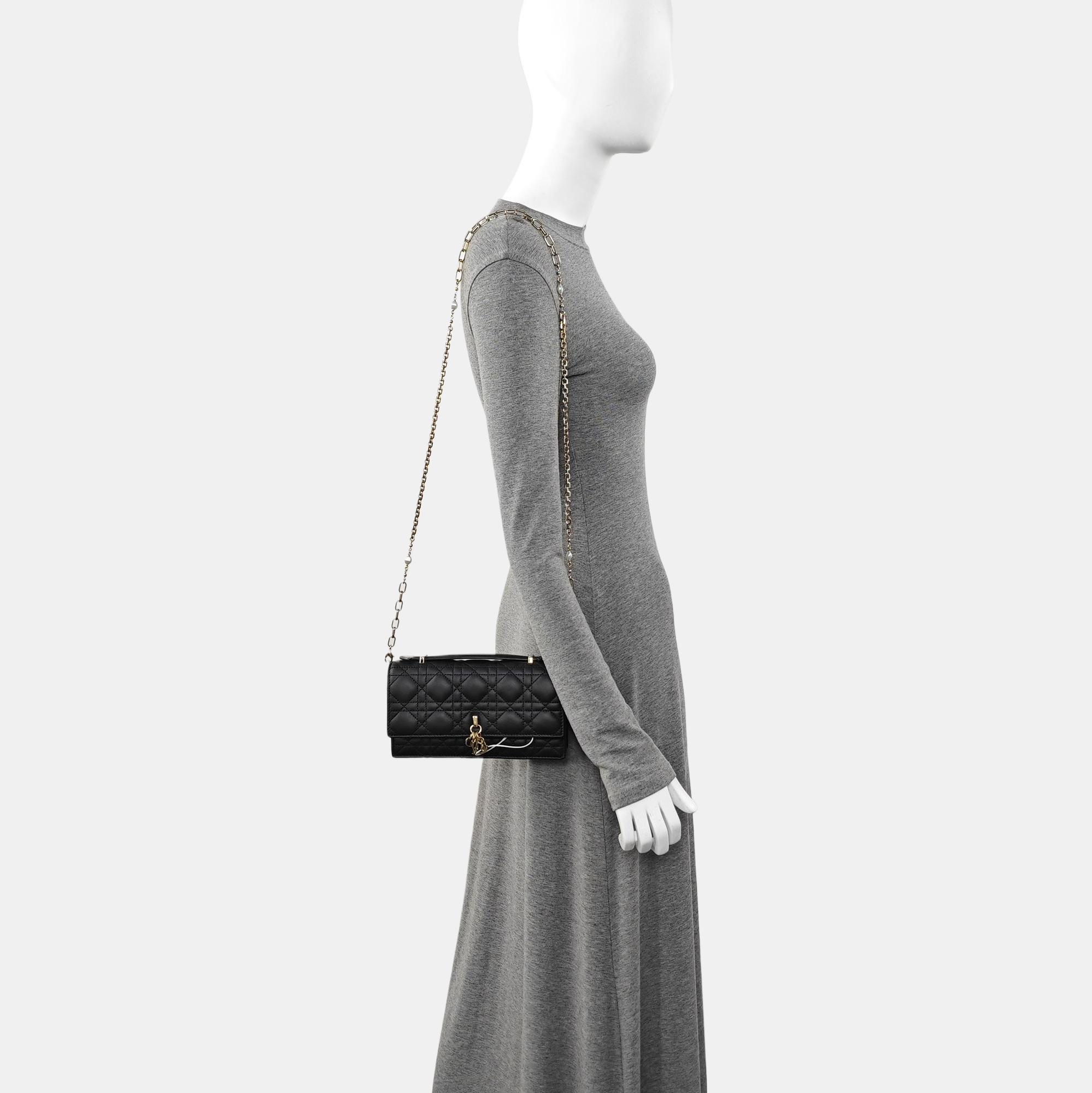 Authenticated pre-owned  My Dior Mini Quilted Lambskin Black - Shoulder Bag at Looply