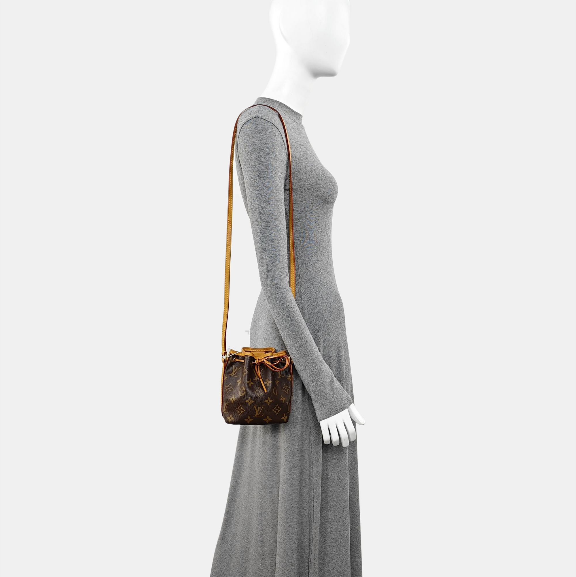 NÉONOÉ Nano Monogram Coated Canvas Brown