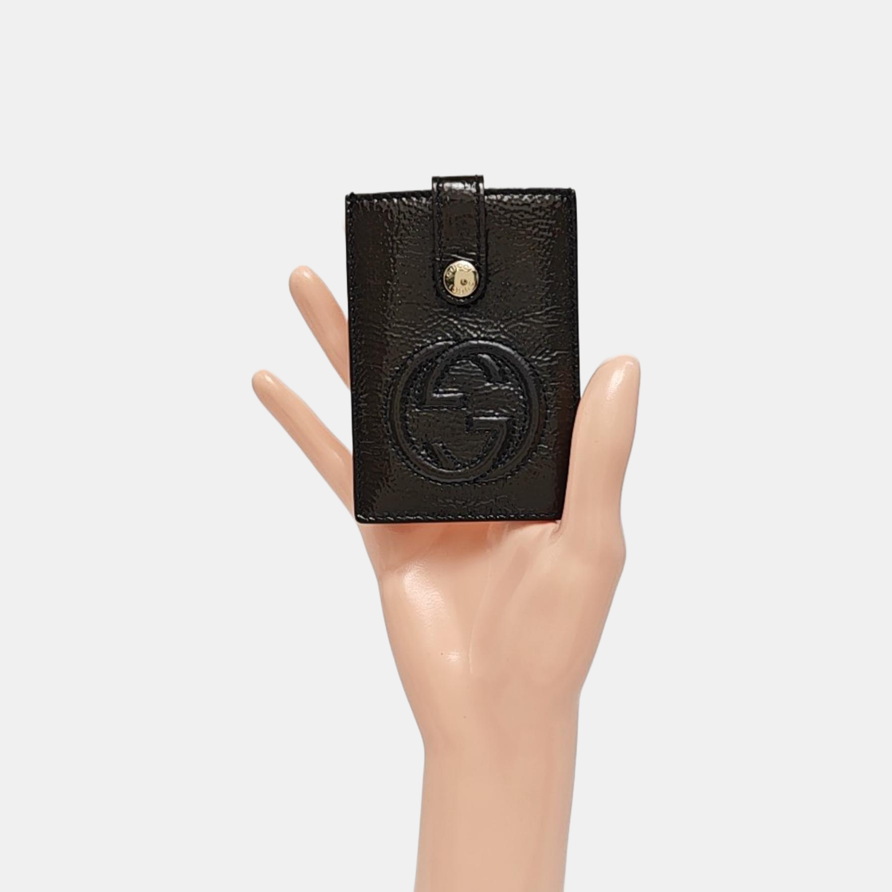 Patent Leather Card Holder Green