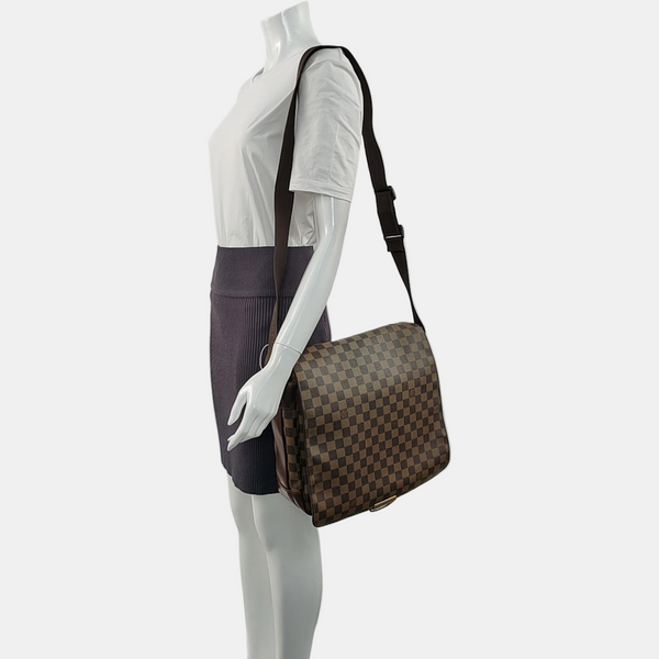BASTILLE Damier Ebene Coated Canvas Brown