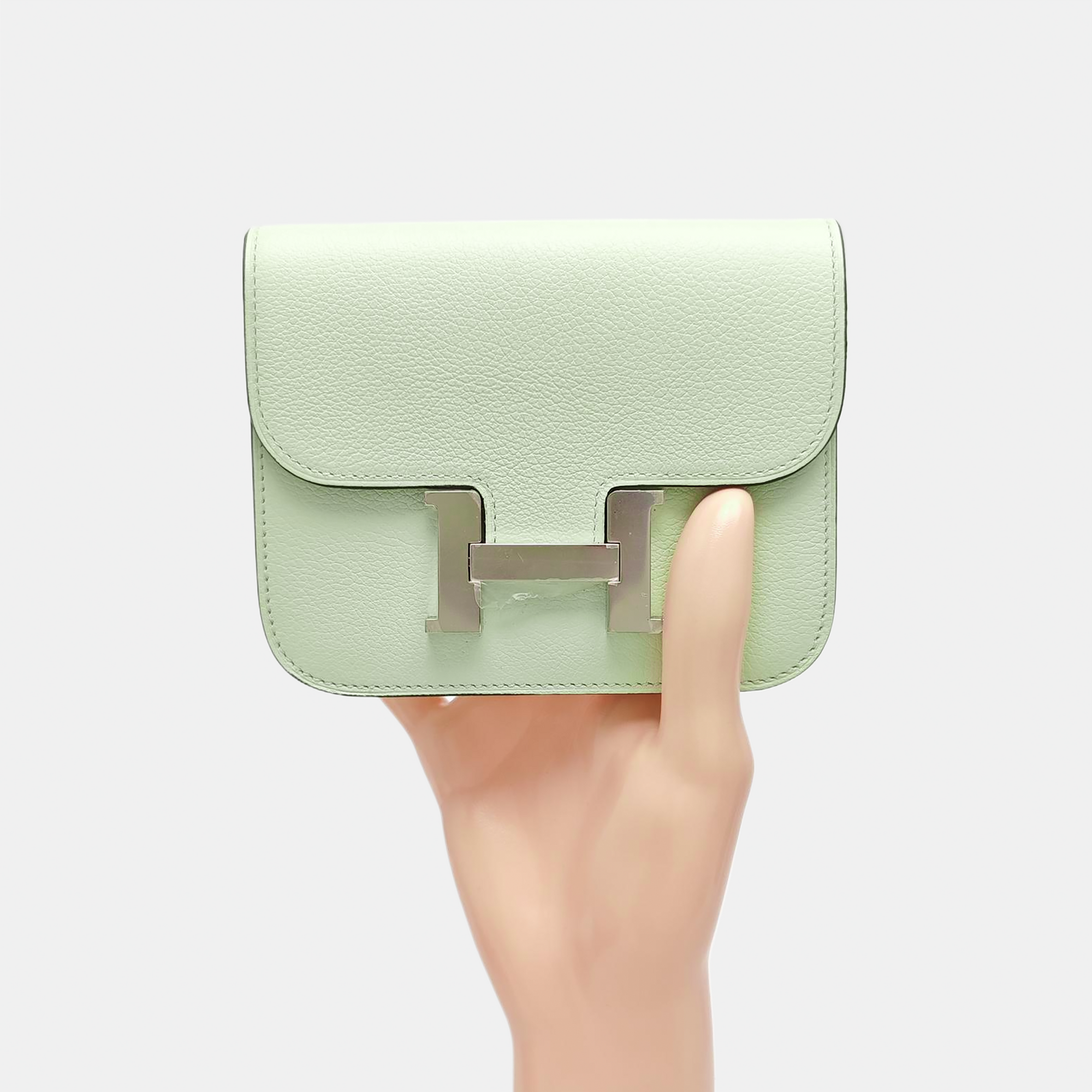 Constance Slim Evercolor Green Wallet