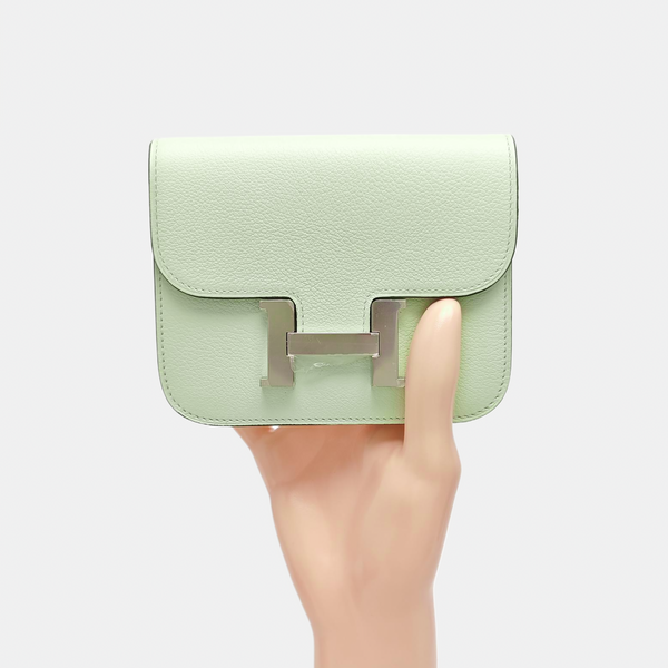 Constance Slim Evercolor Green Wallet