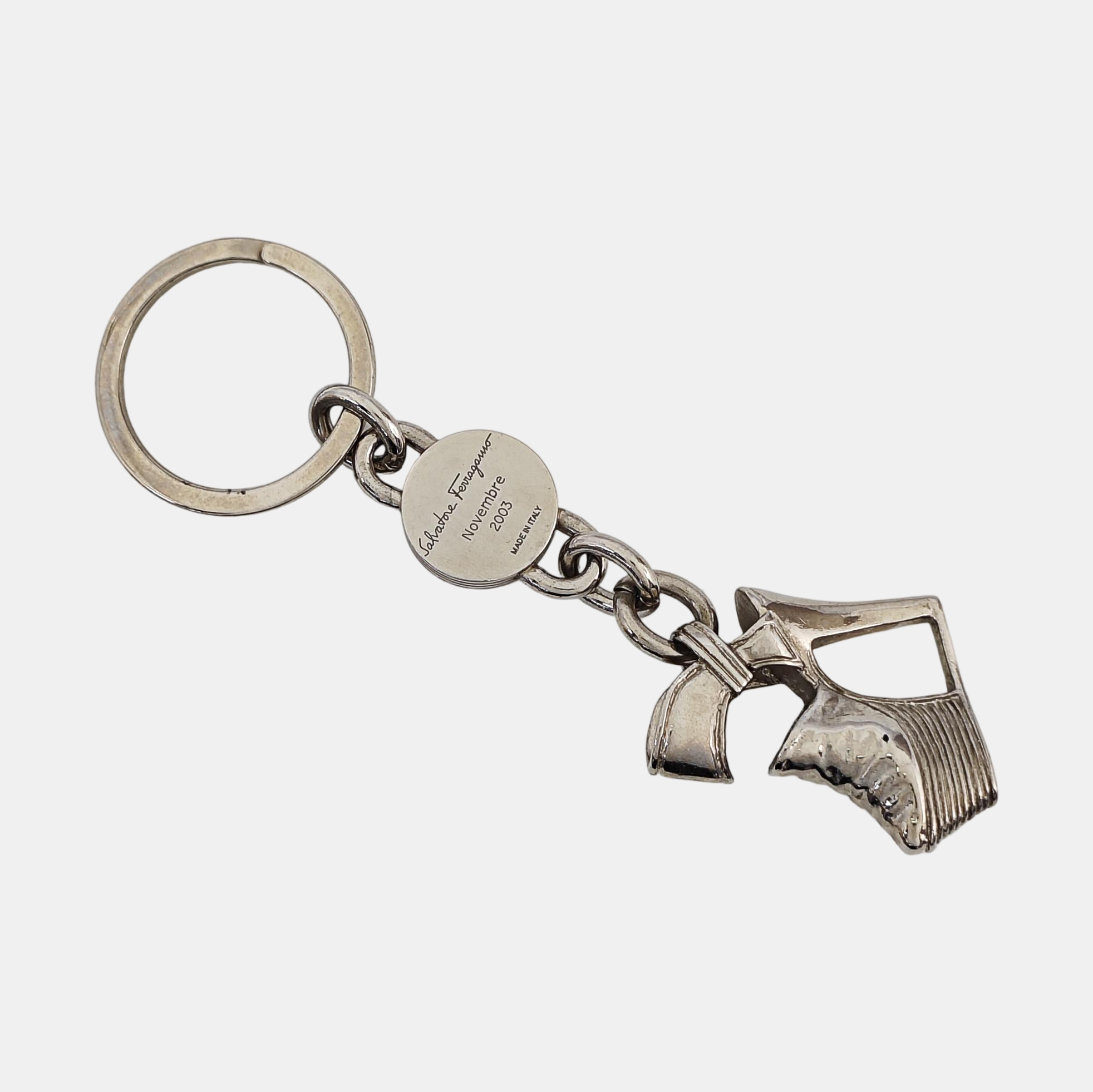 Metal Bag Charm Silver