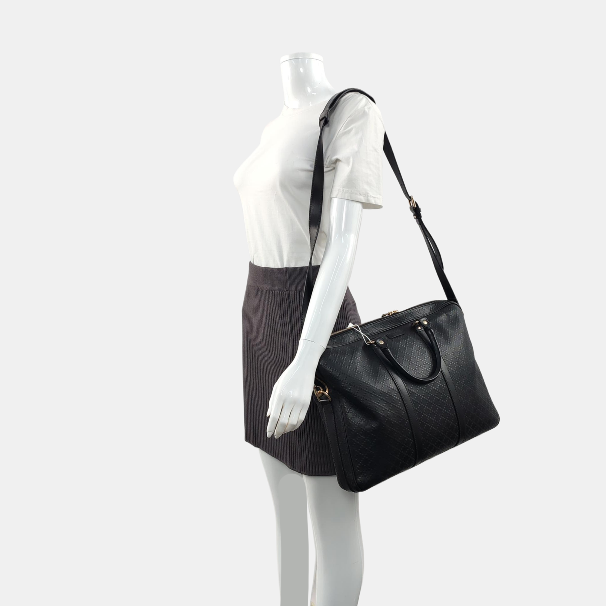 Diamante Quilted Calfskin Black