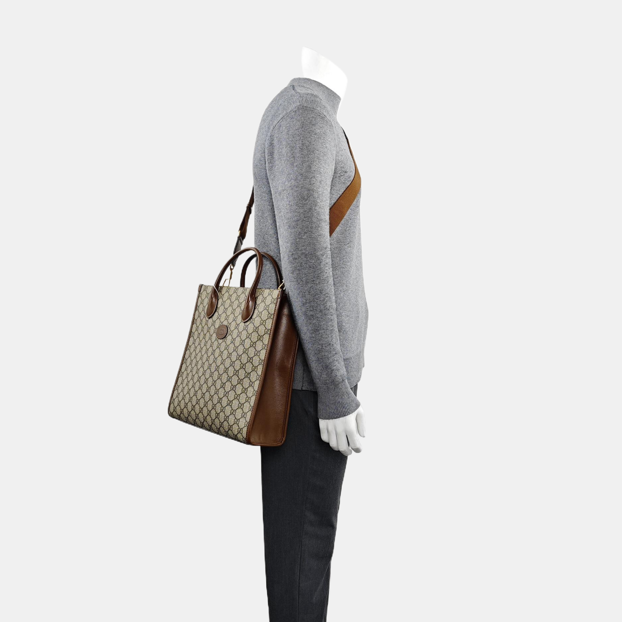 GG Multicolor Monogram Coated Canvas Beige