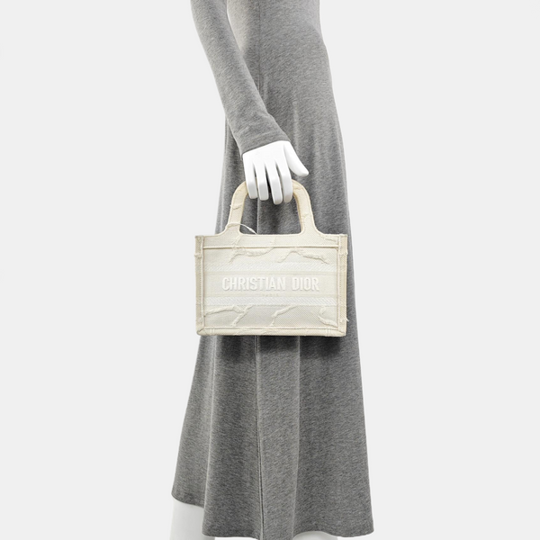 Authenticated pre-owned  Book Tote Mini Canvas White - Tote Bag at Looply