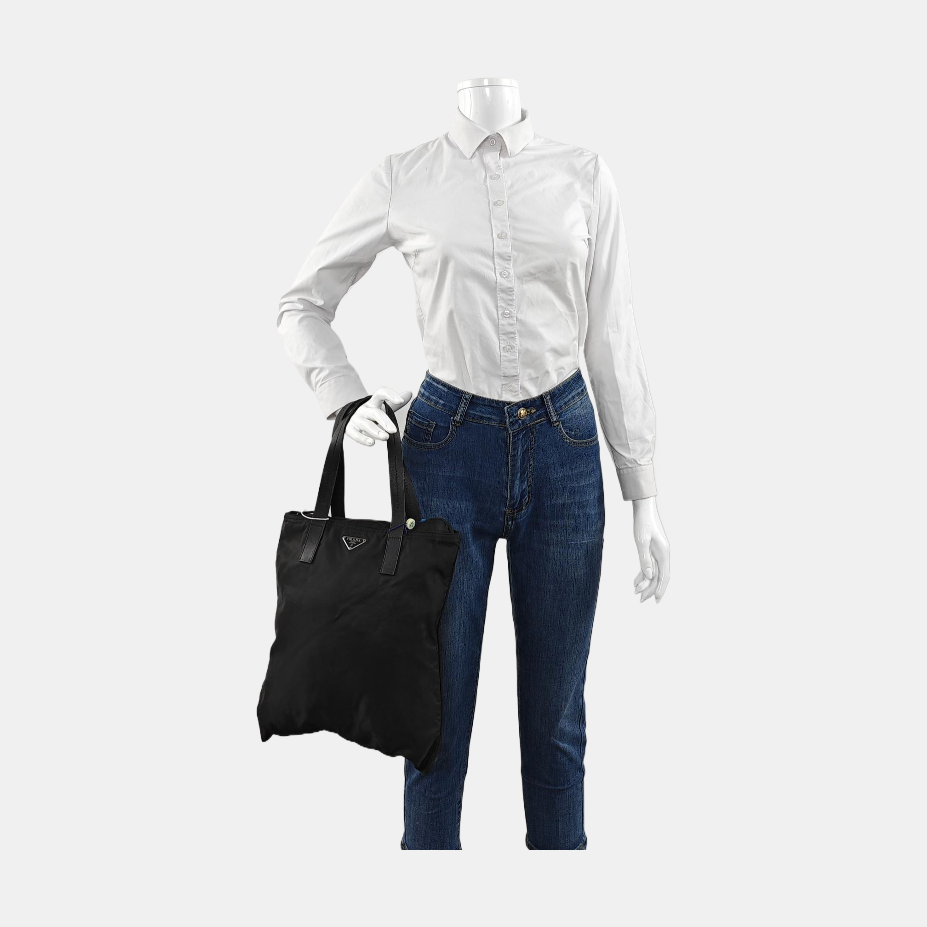 Nylon Tote Bag Black
