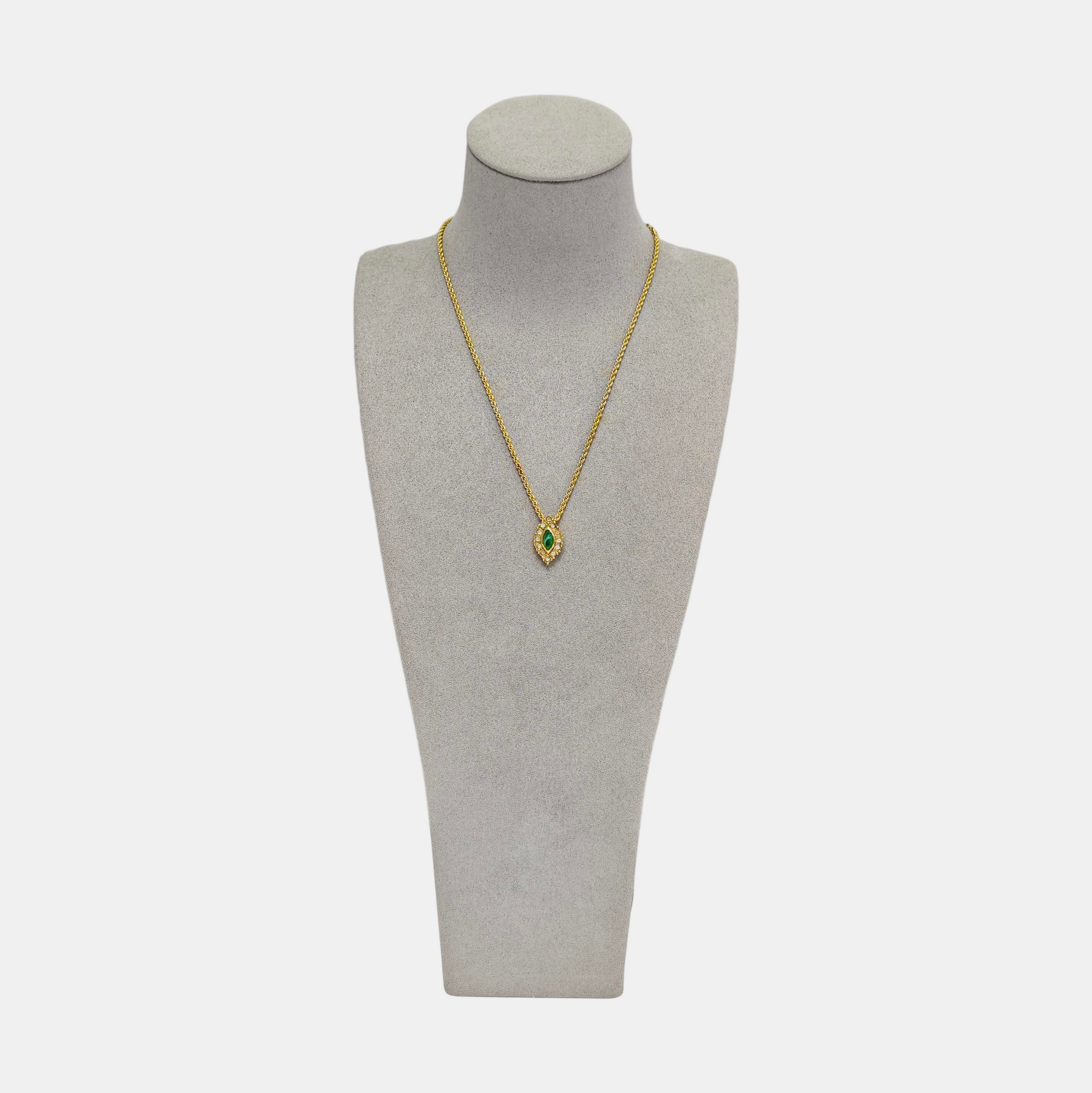 Twist Round Metal Gold Necklace
