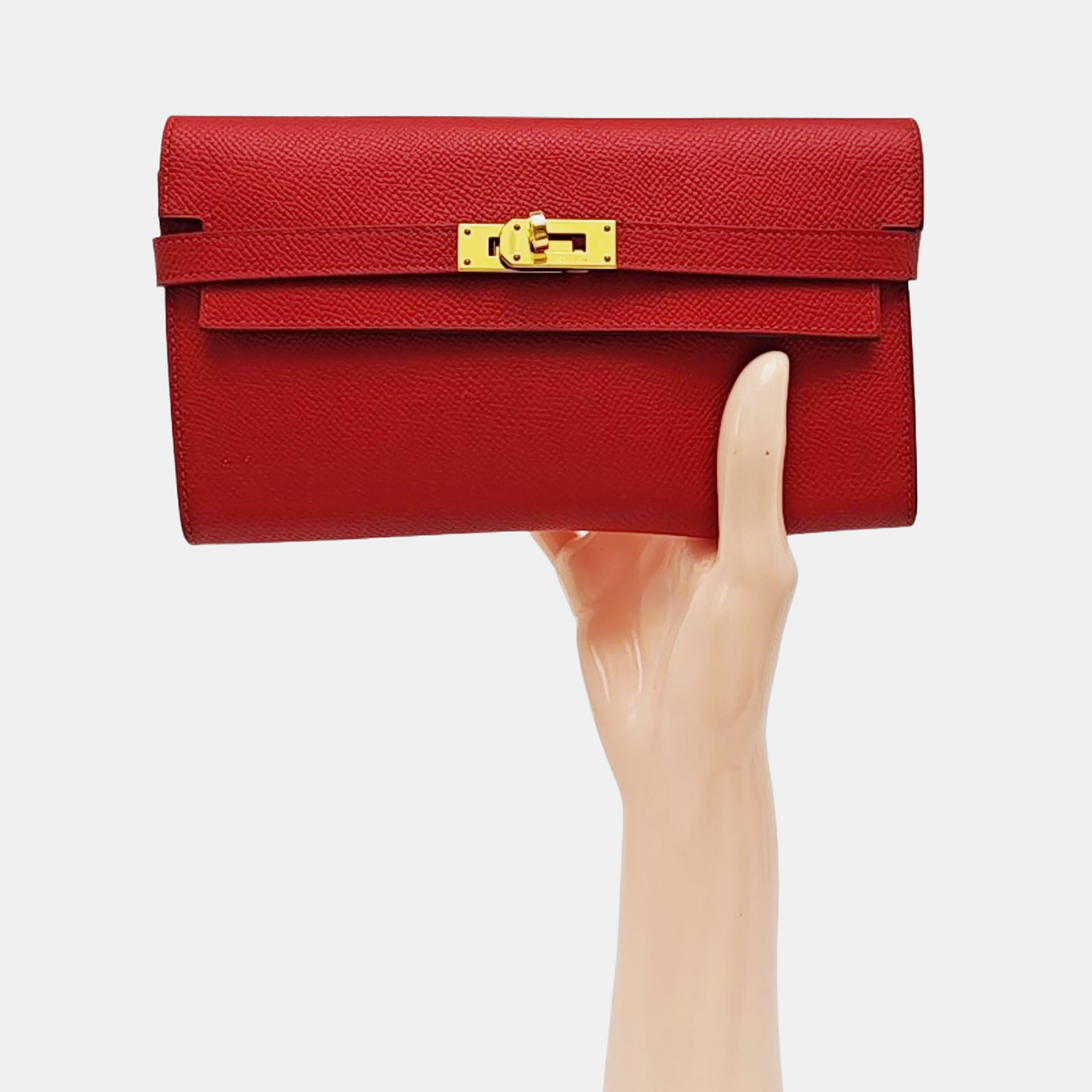 Kelly 20 Epsom Red Wallet