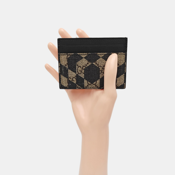 Retro Monogram Coated Canvas Beige Card Holder