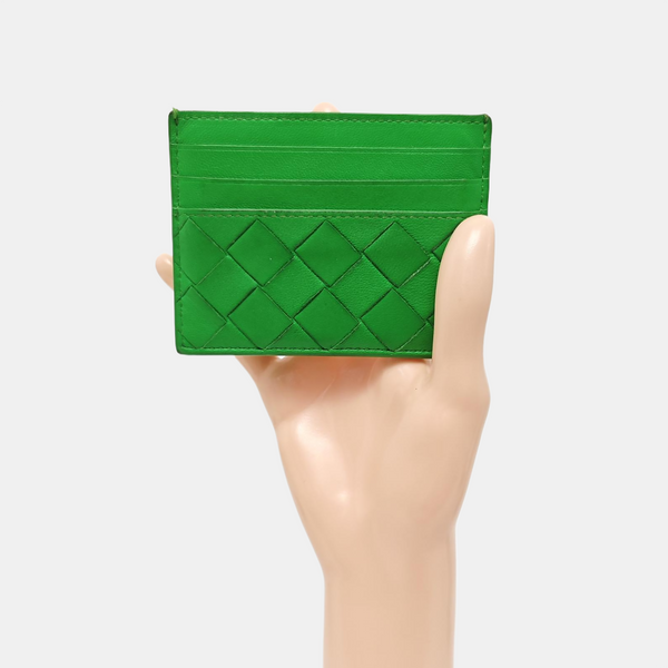 Lambskin Card Holder Green