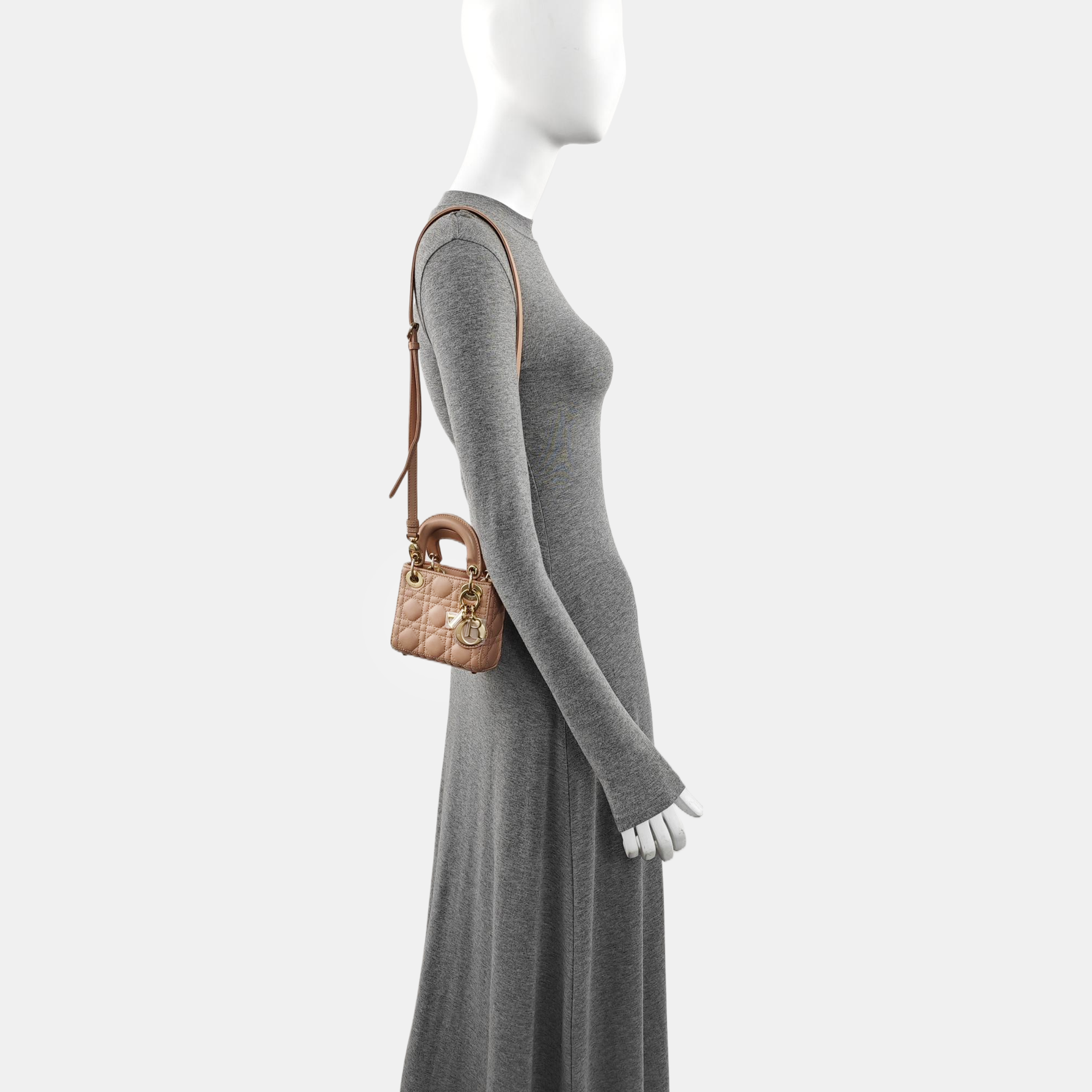 Lady Dior Super Mini Cannage Lambskin Pink