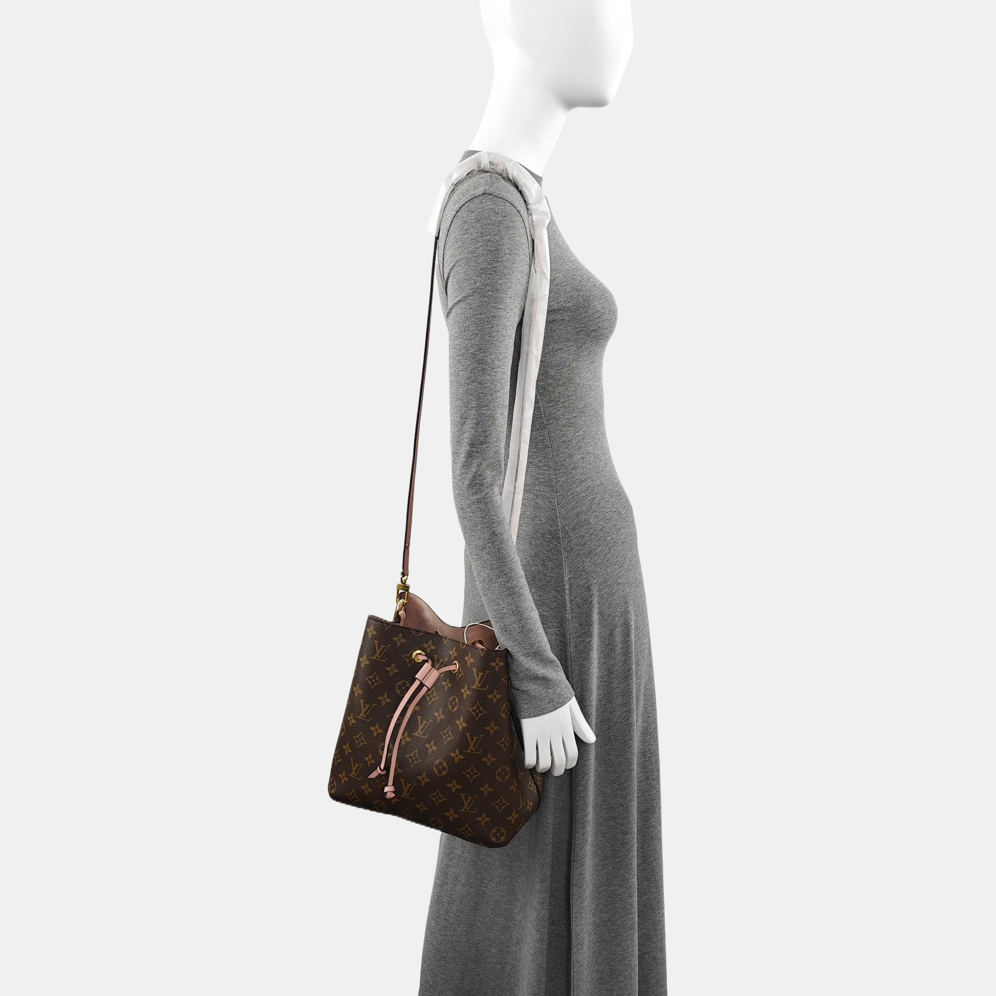 NÉONOÉ MM Monogram Coated Canvas Brown