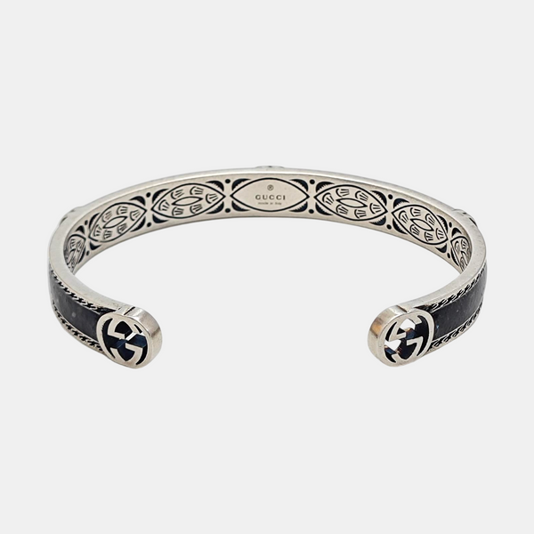 Interlocking G 925 Sterling Silver Bangle