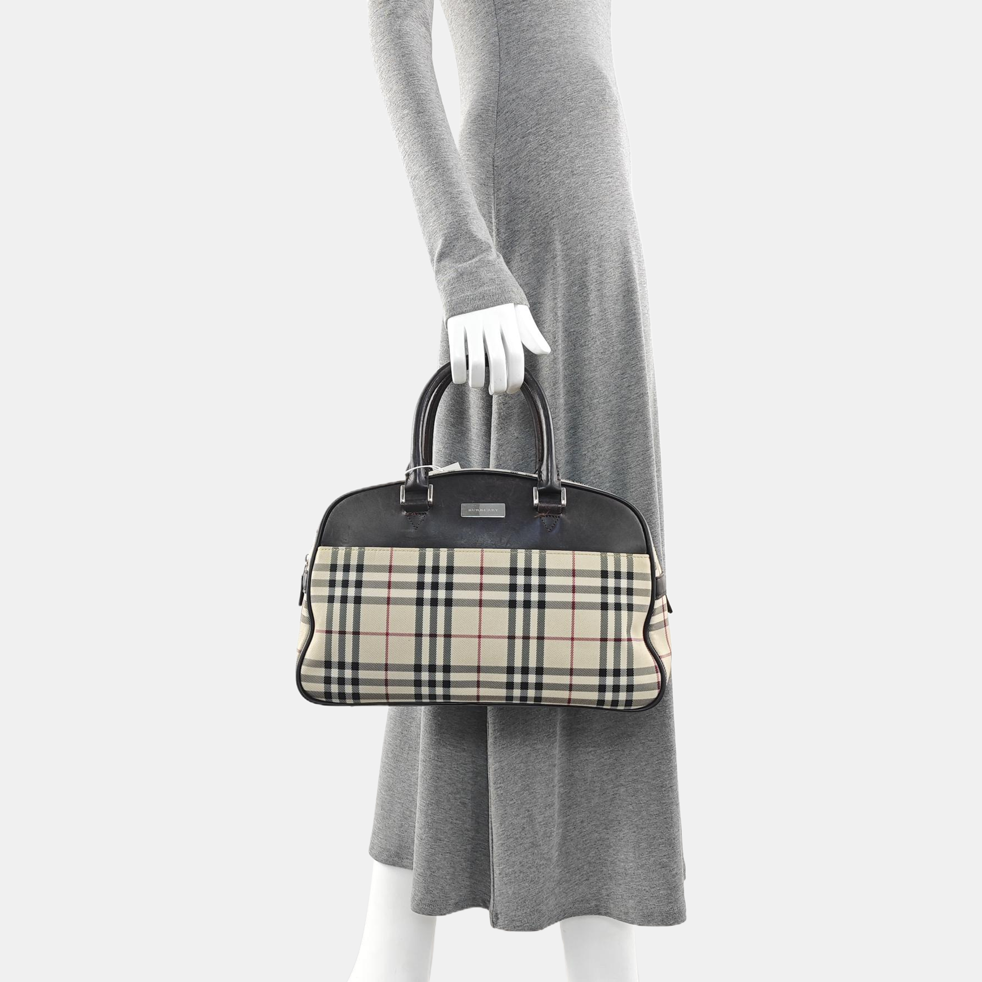 Canvas Top Handle Bag Beige