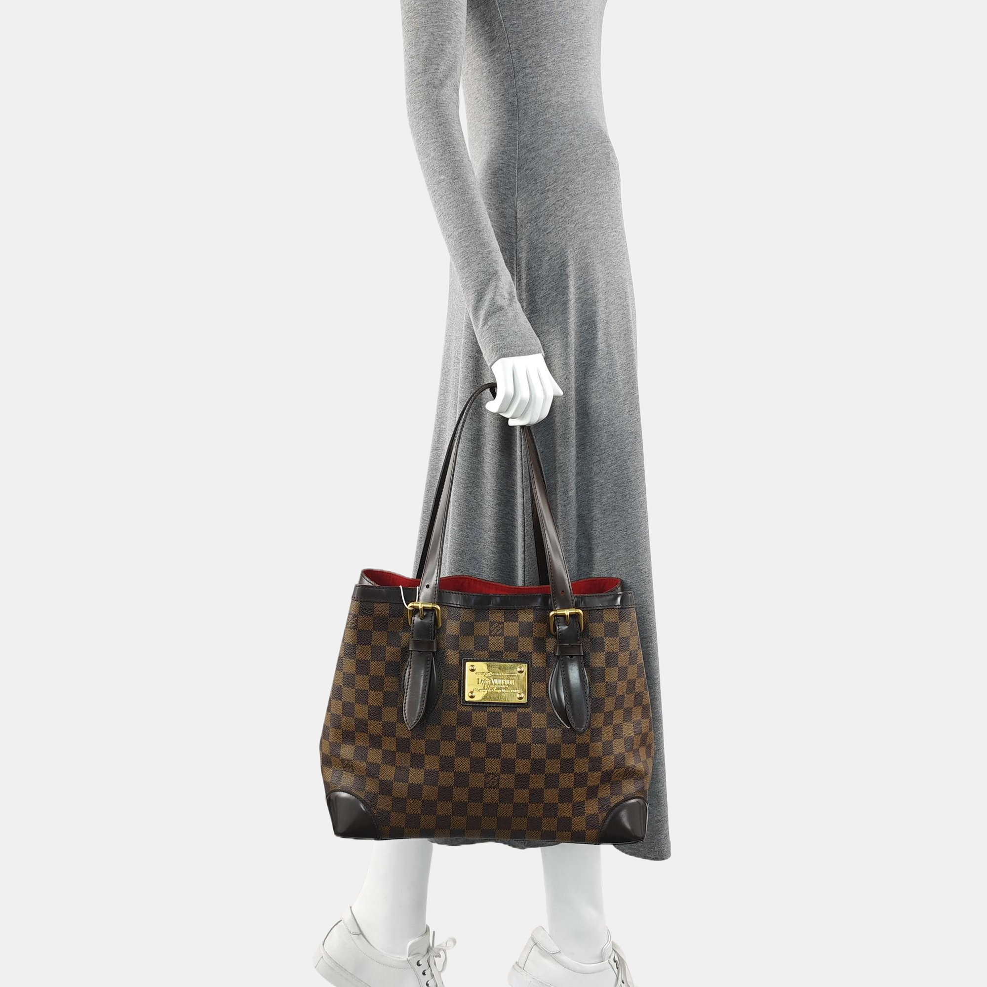 HAMPSTEAD MM Damier Ebene Coated Canvas Brown