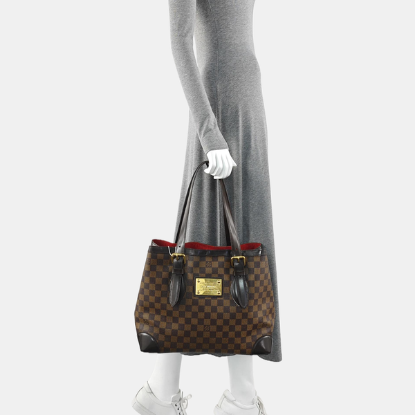 HAMPSTEAD MM Damier Ebene Coated Canvas Brown