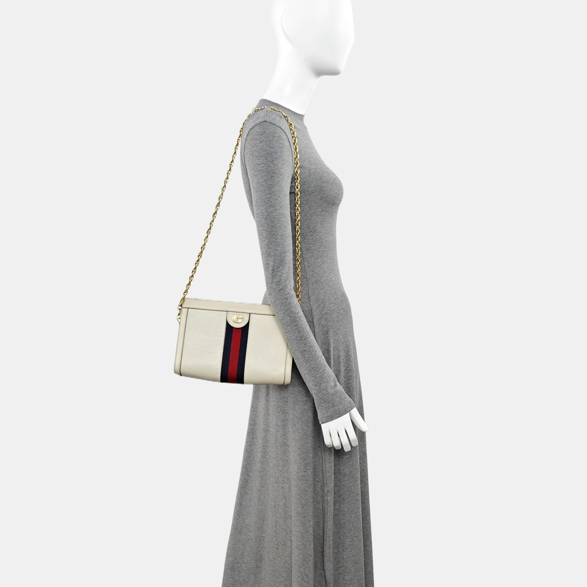 Ophidia Small Calfskin White