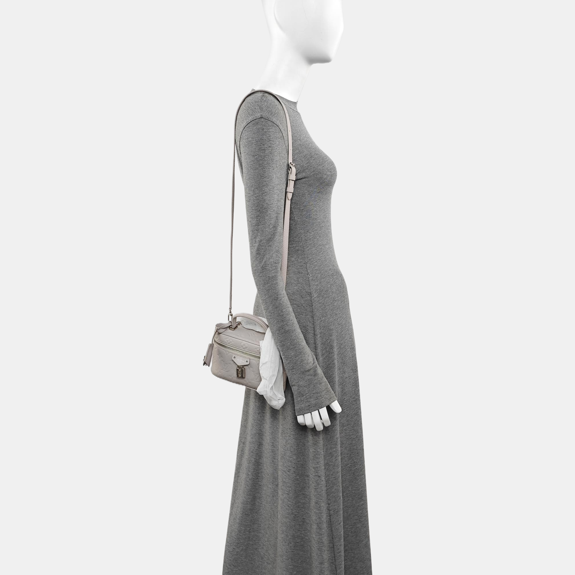 Vanity Chain Pouch Mini Monogram Calfskin Gray