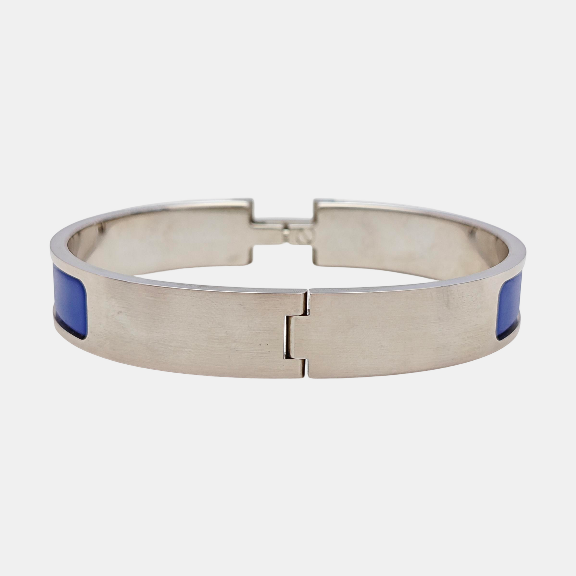 Clic H Metal Silver Bangle