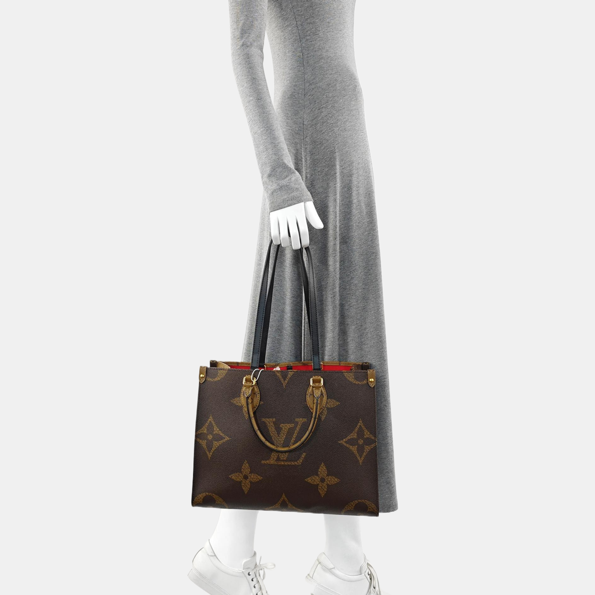 ONTHEGO MM Monogram Coated Canvas Brown