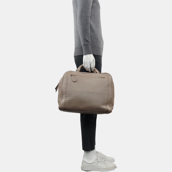 Calfskin Top Handle Bag Gray