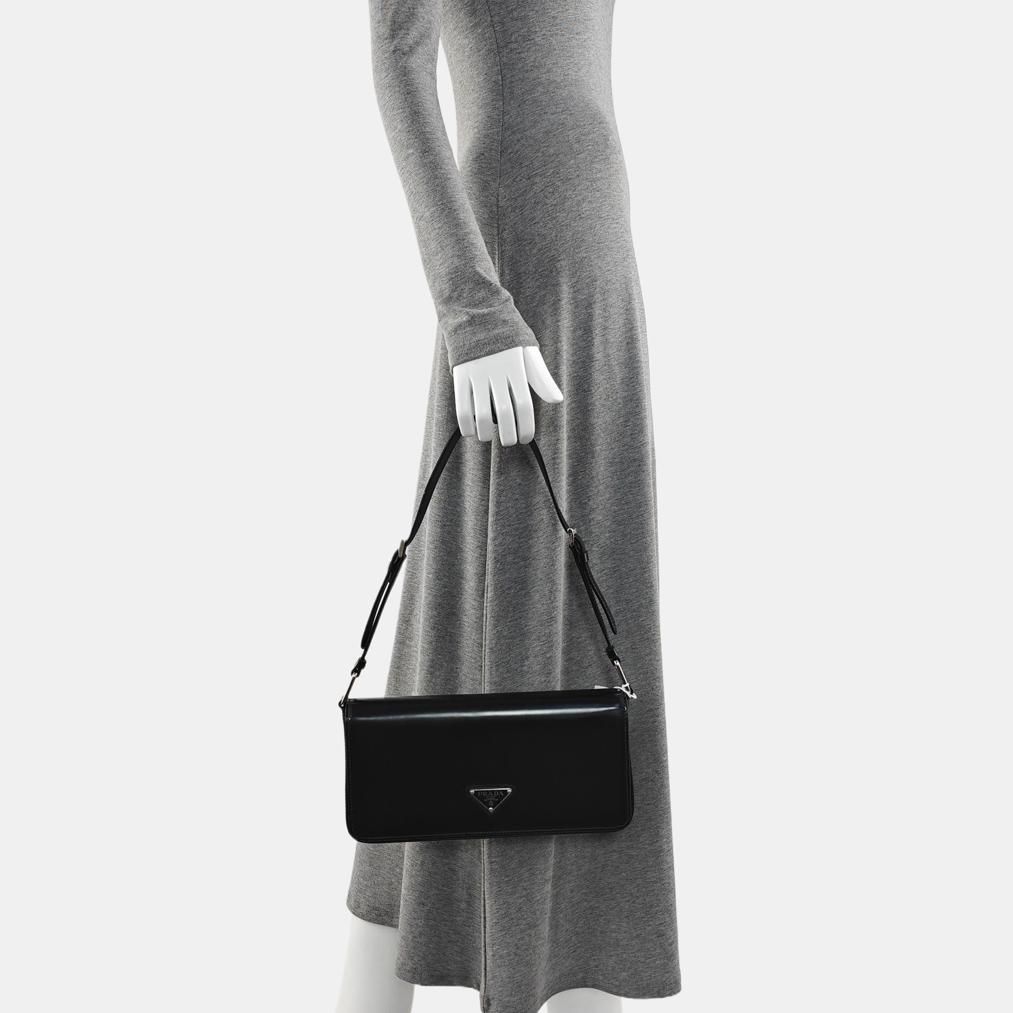 Calfskin Shoulder Bag Black