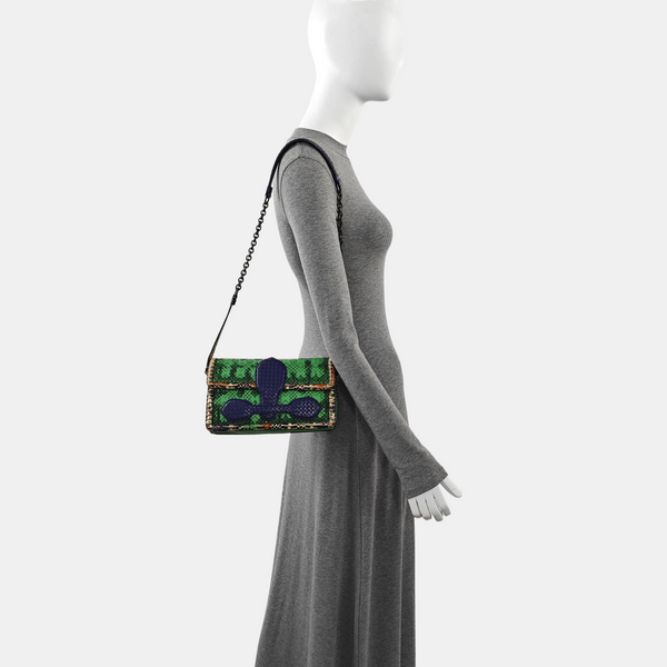 Quilted Calfskin Shoulder Bag Green