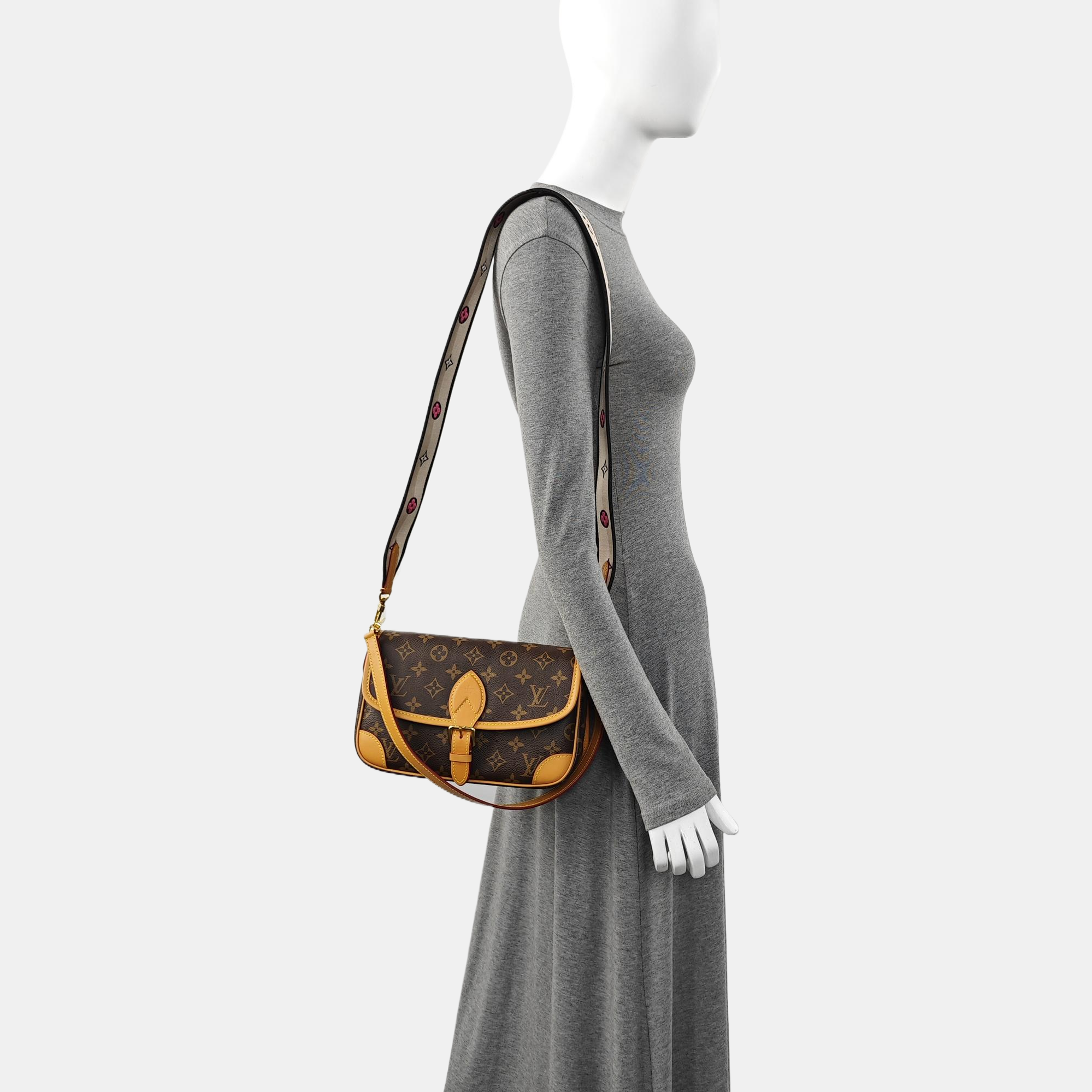 DIANE Monogram Coated Canvas Brown