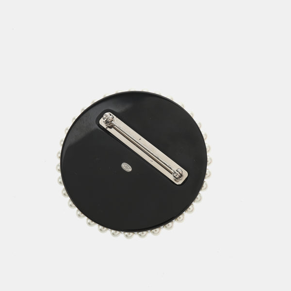 Synthetic Material Black Brooch