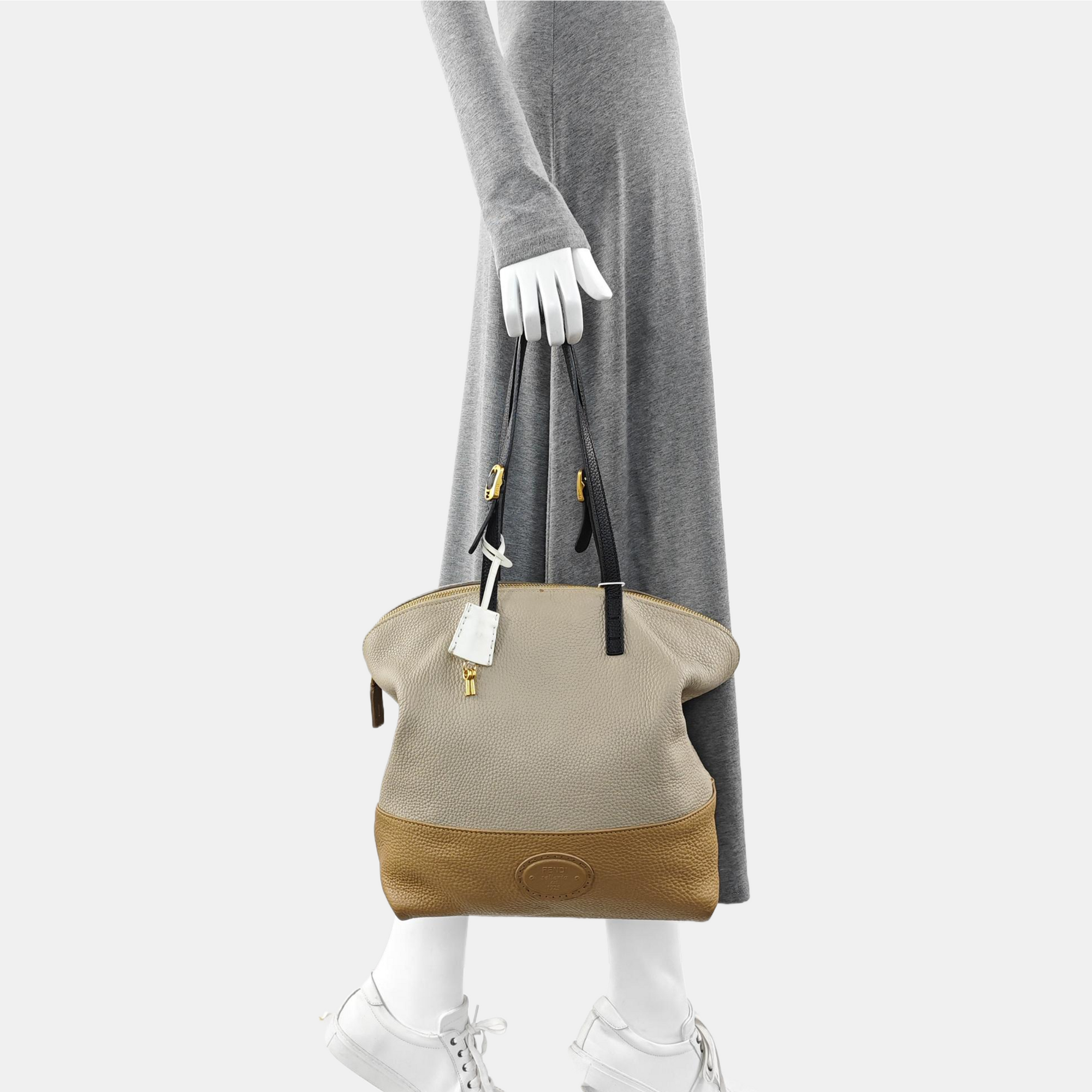 Calfskin Top Handle Bag Multicolor