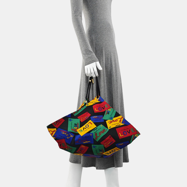 Nylon Top Handle Bag Multicolor