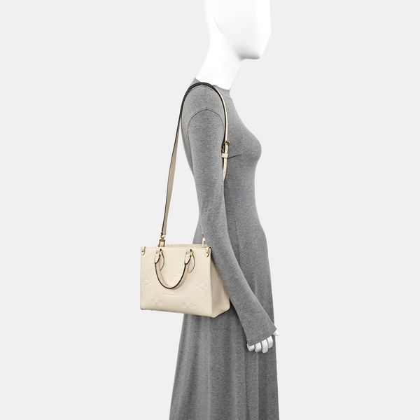 ONTHEGO PM Monogram Calfskin Beige