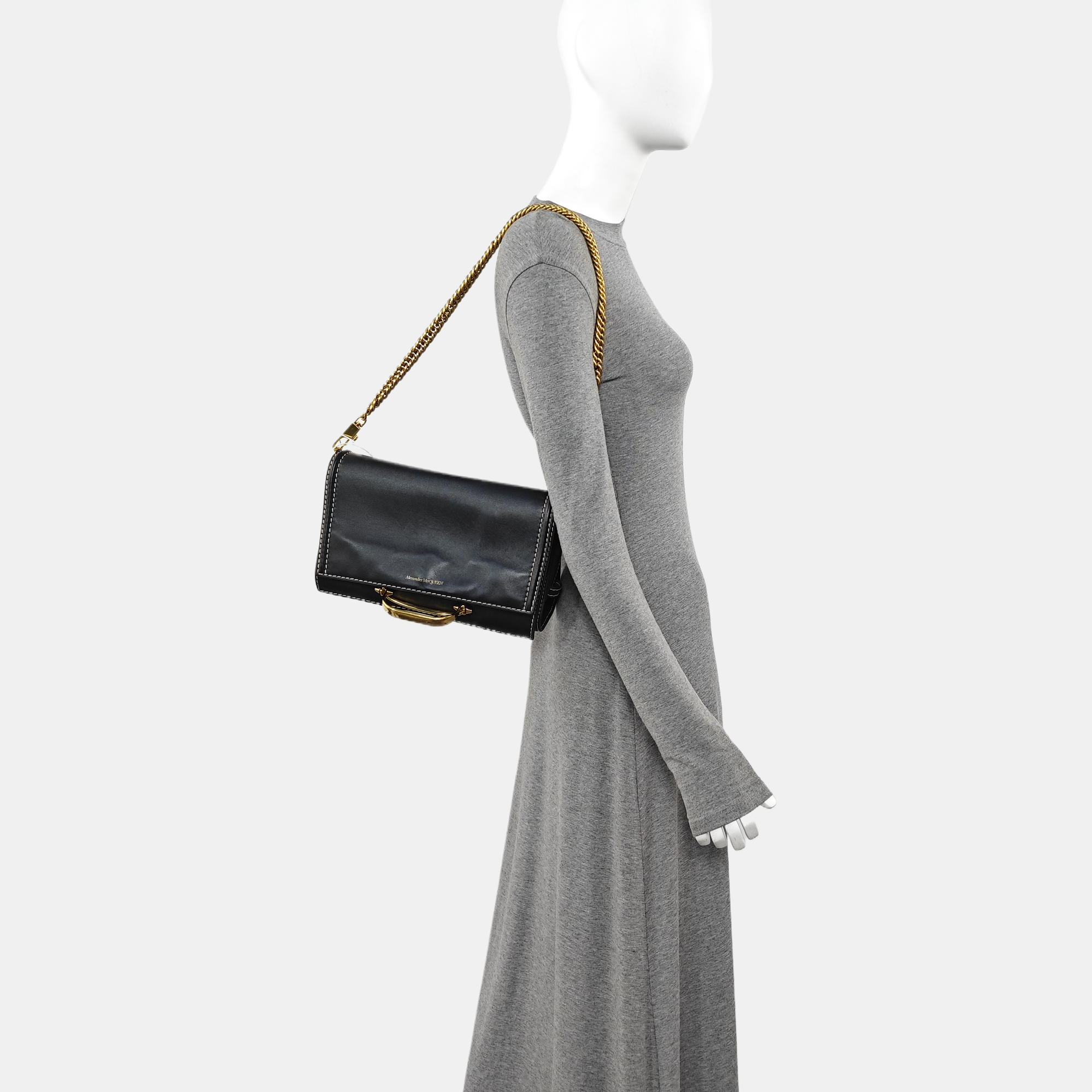 Calfskin Shoulder Bag Black