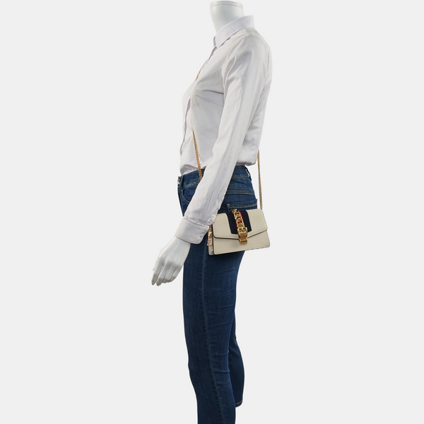 Sylvie Super Mini Calfskin White