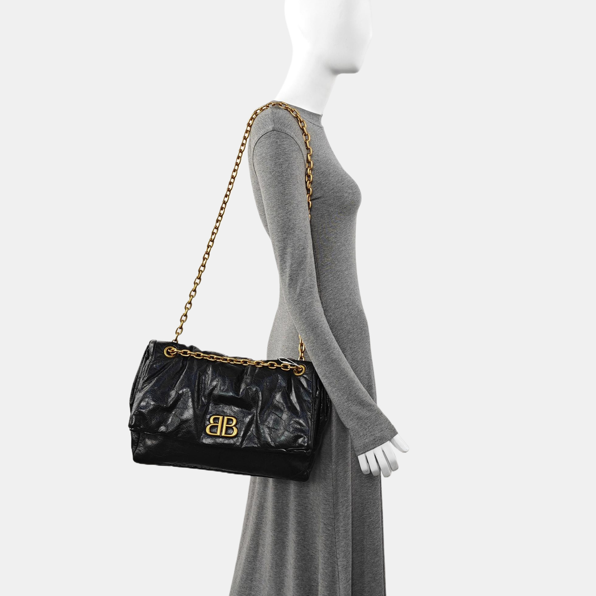Monaco Medium Calfskin Black