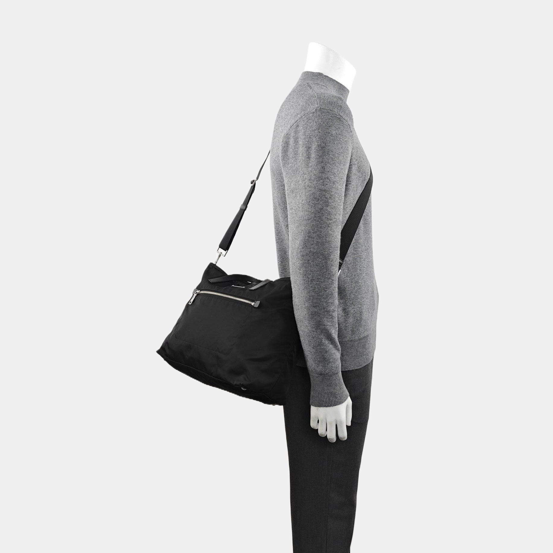Nylon Shoulder Bag Black