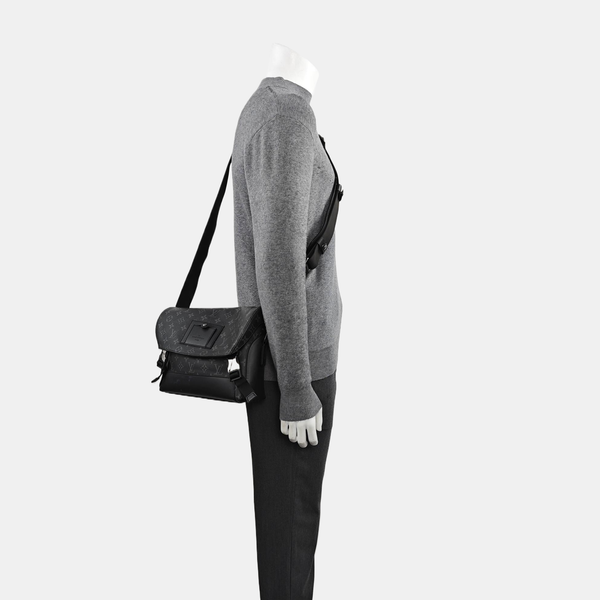 VOYAGER PM Monogram Coated Canvas Black