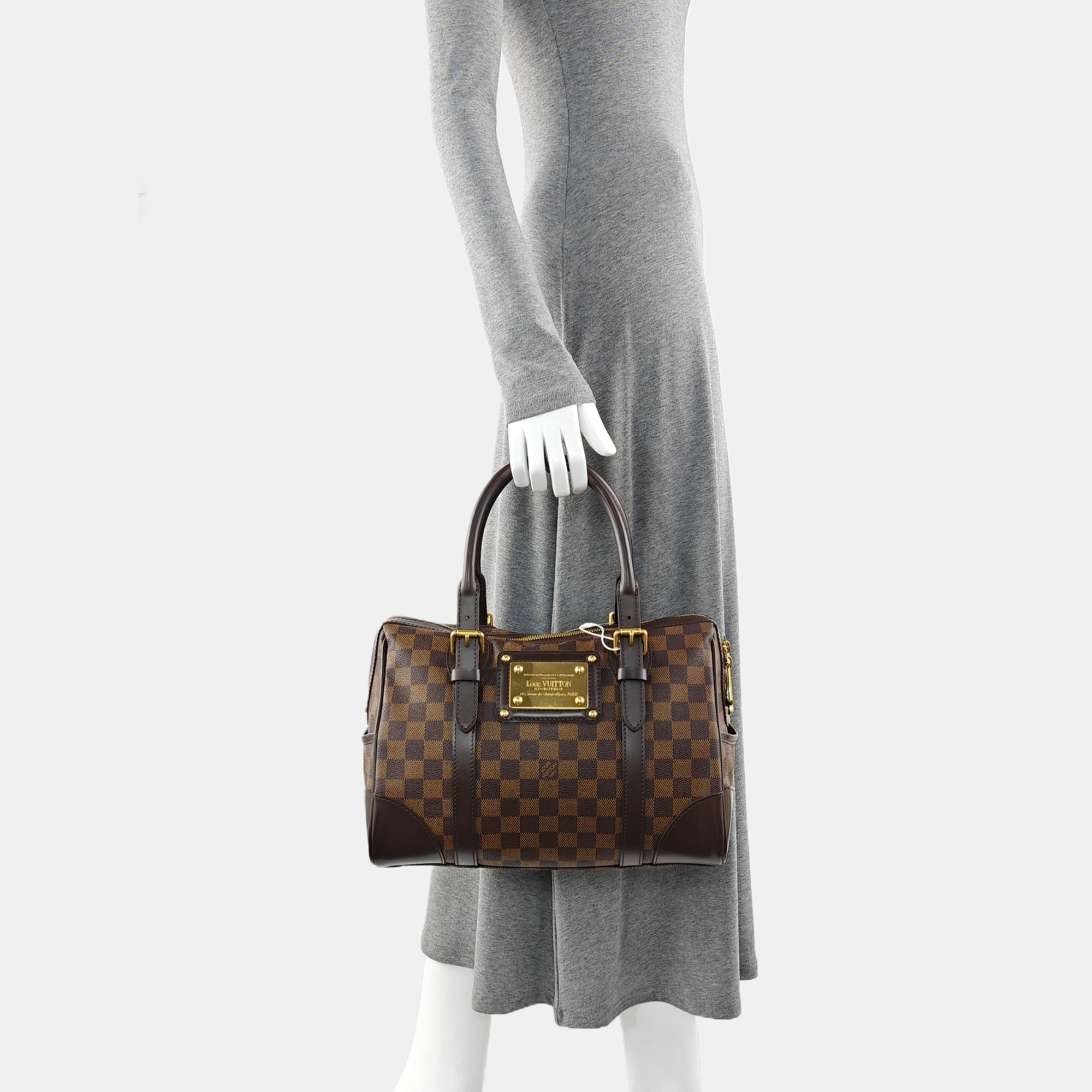 BERKELEY Damier Ebene Coated Canvas Brown