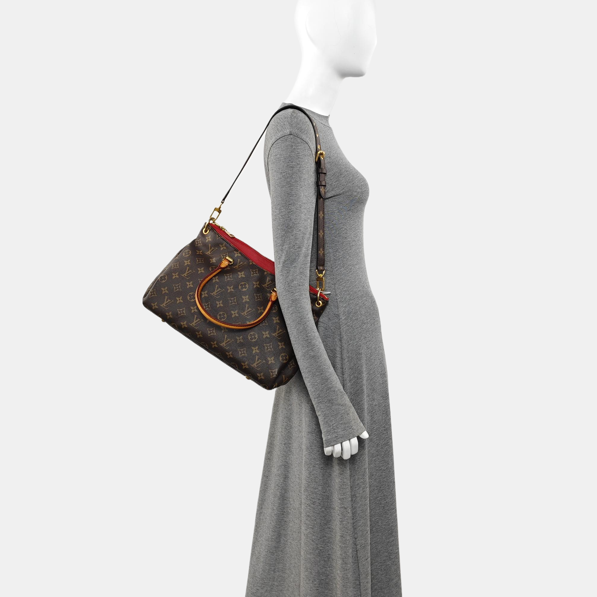 PALLAS MM Monogram Coated Canvas Brown