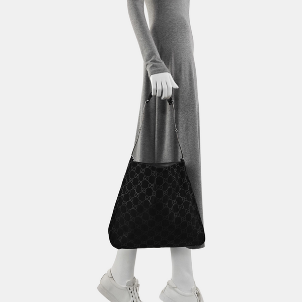 Suede Shoulder Bag Black