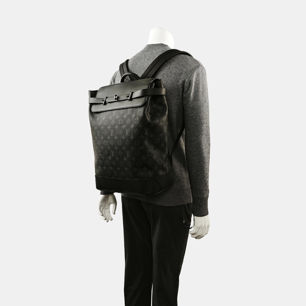 STEAMER Monogram Coated Canvas Black