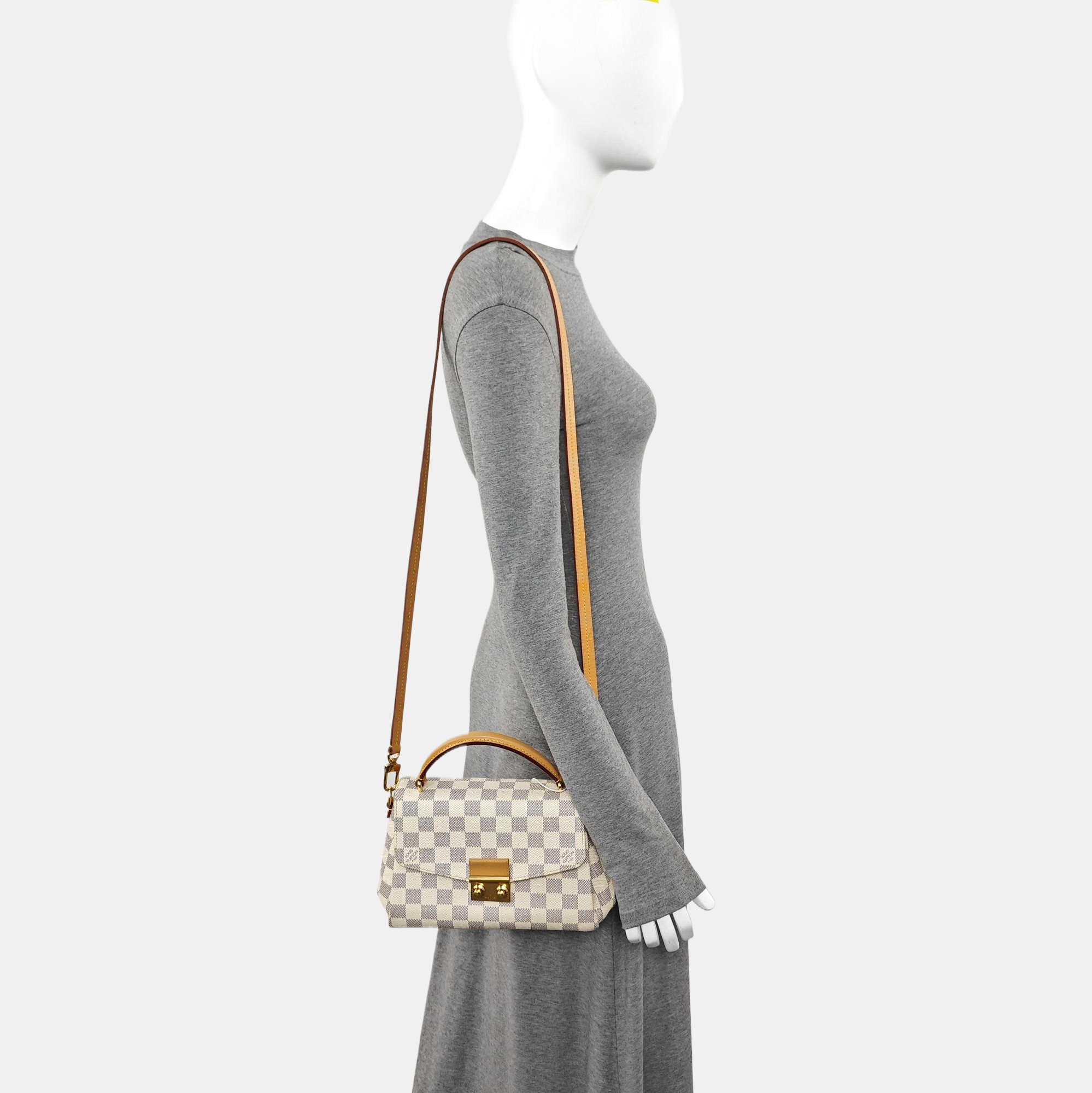 CROISETTE Damier Azur Coated Canvas White