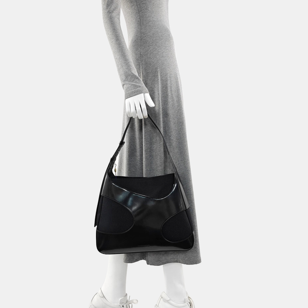 Fabric Shoulder Bag Black