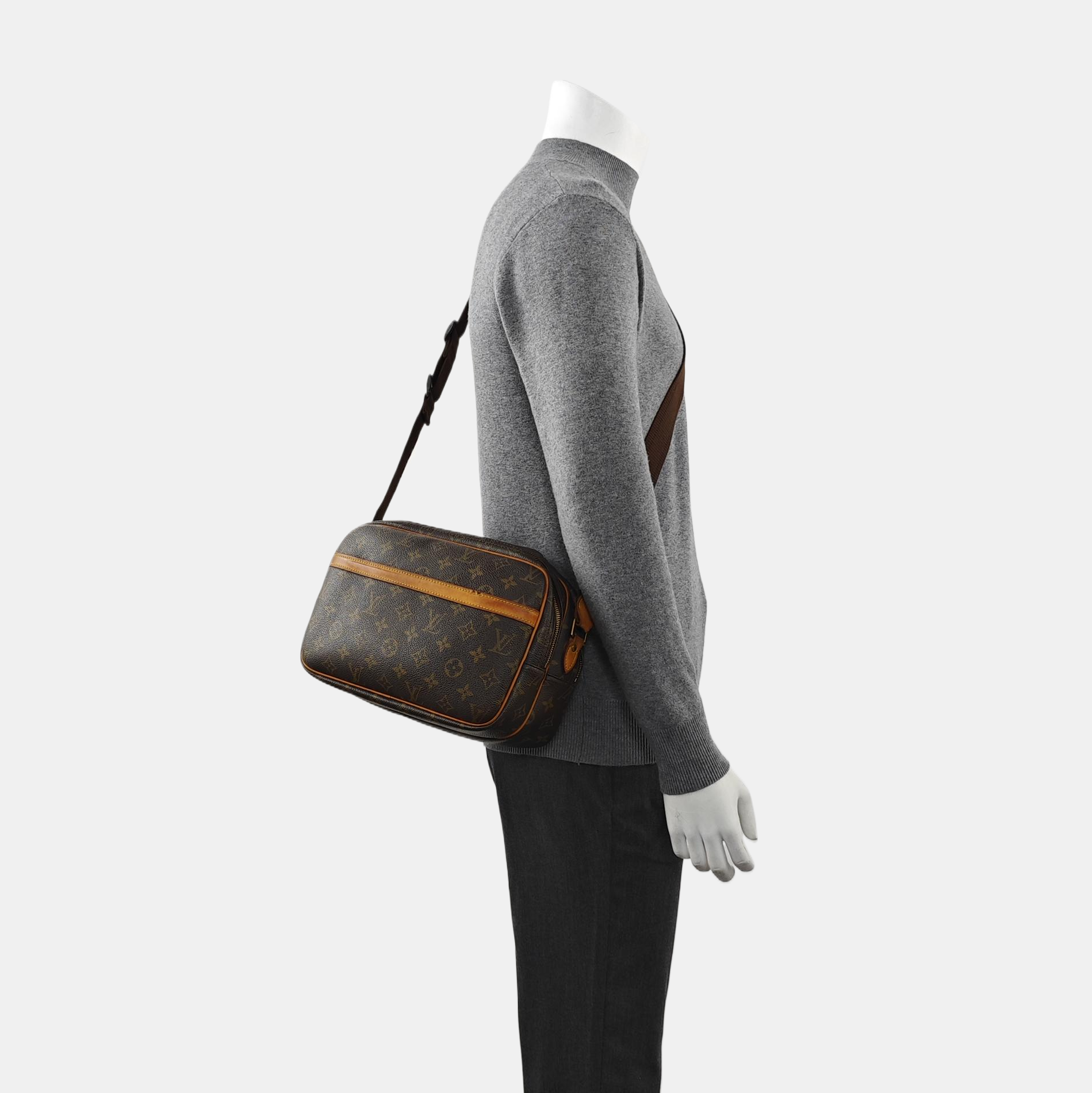 REPORTER Monogram Coated Canvas Brown