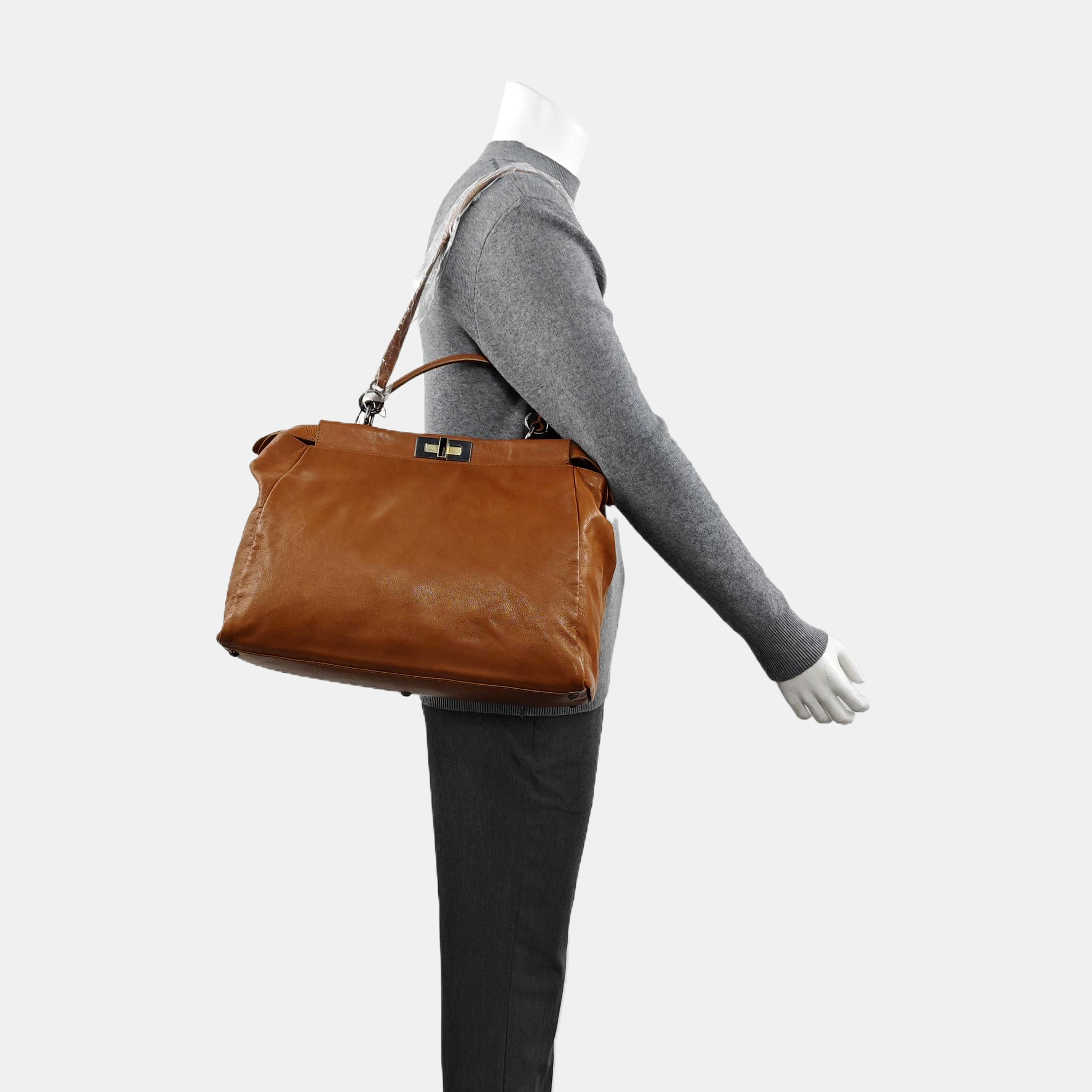 Peekaboo Medium Calfskin Brown