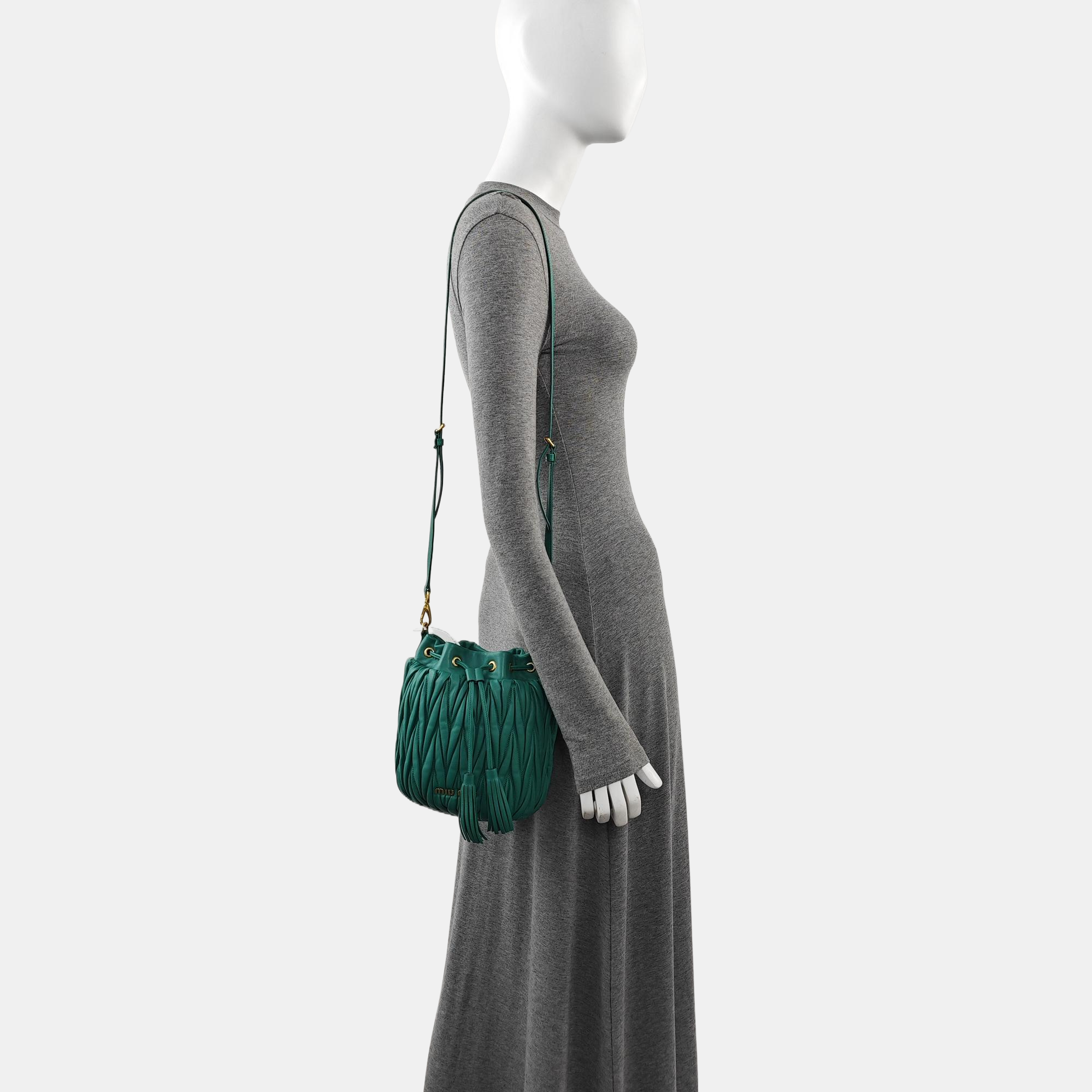 Matelassé Quilted Lambskin Green