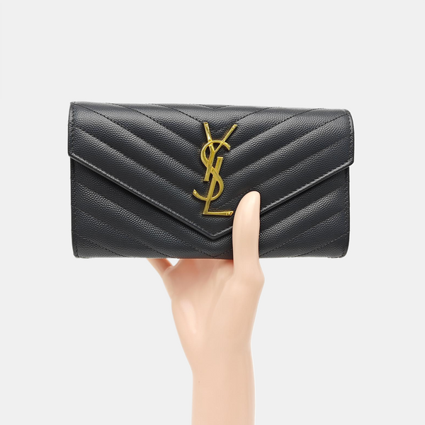 MONOGRAM Chevron Calfskin Gray