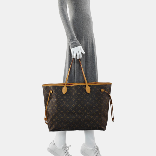 NEVERFULL GM Monogram Coated Canvas Brown