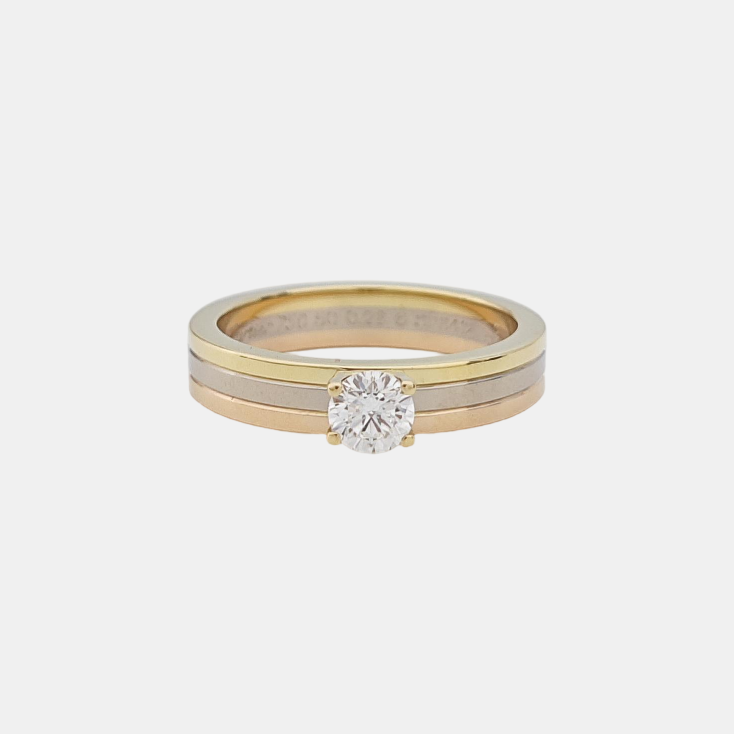 VENDÔME LOUIS CARTIER 18k White Gold Multicolor Ring EU 50